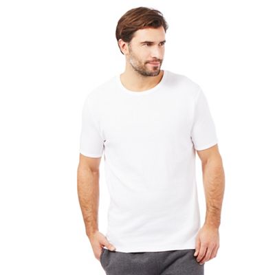 Debenhams Basics Pack of two white cotton crew neck t-shirts